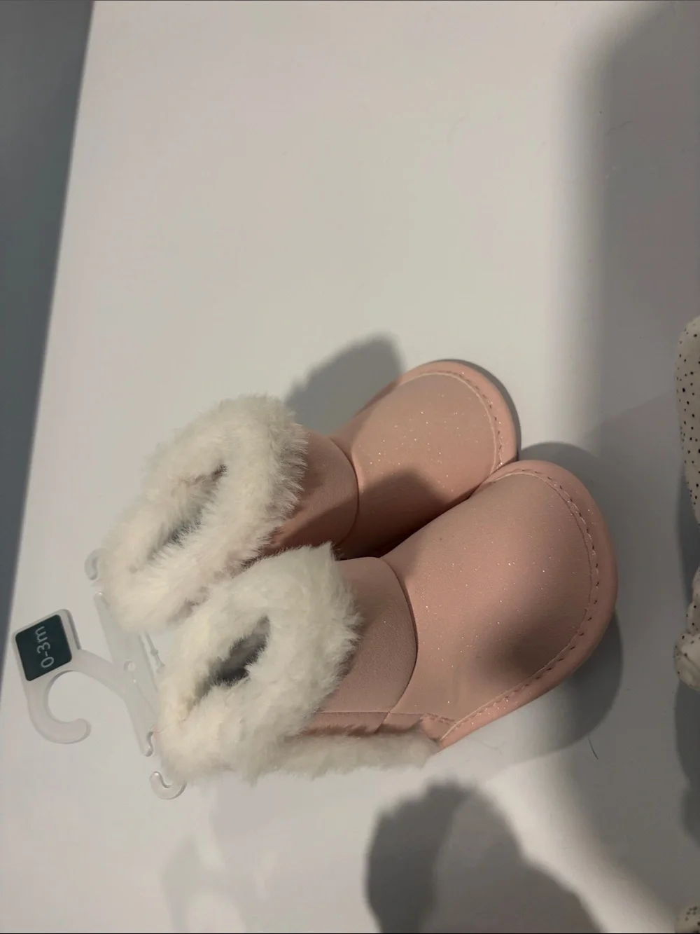 Baby Cozy Fur-Lined Booties – Pink and Beige